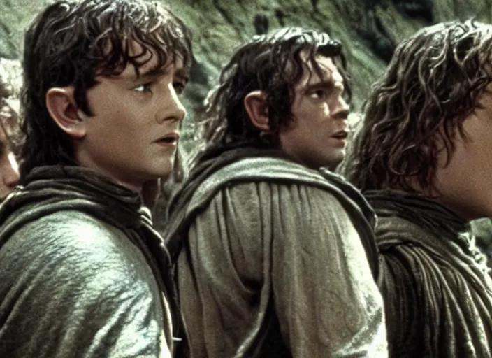 Prompt: a still from Lord of the Rings (1965)