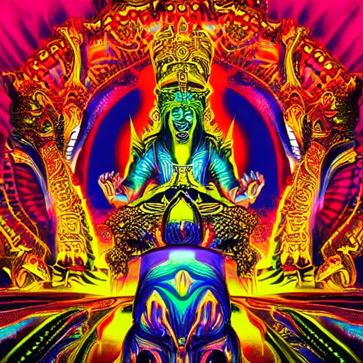 Prompt: psychedelic temple of the king