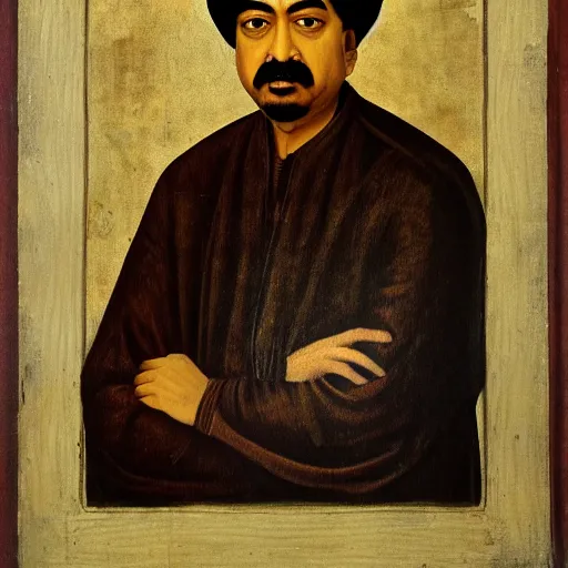 Prompt: A Renaissance portrait painting of Sheikh Mujibur Rahman