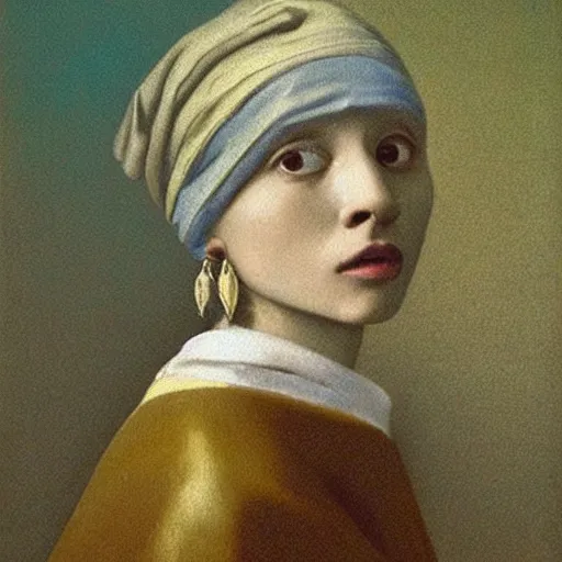 Image similar to cj from grovestreet with a Pearl Earring painted by Beksinski