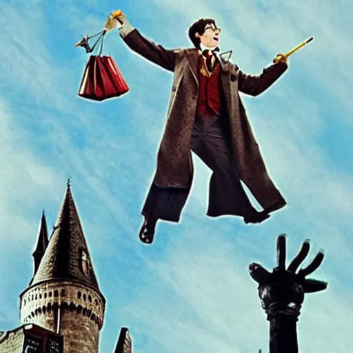 Prompt: Harry Potter, Mary poppins
