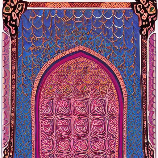 Prompt: illustration of a magic carpet