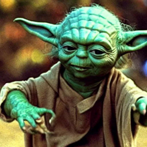 Image similar to yoda performing at woodstock