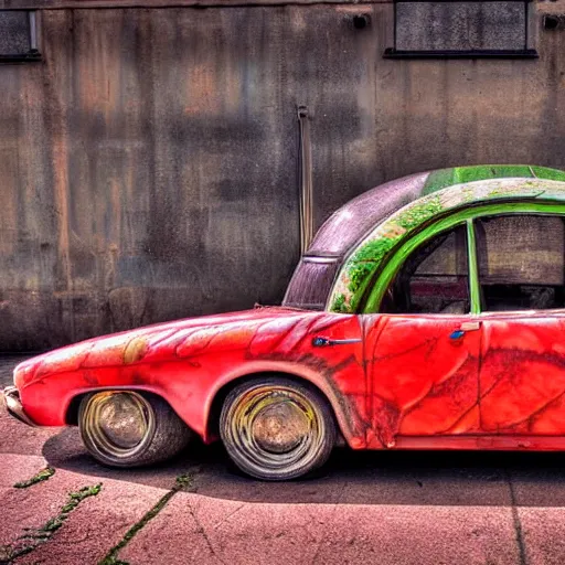 Image similar to stunning award winning hyperrealistic hdr 8 k highly detailed photo of a watermelon car