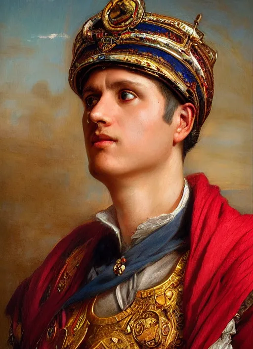 formal portrait of caesar augustus, digital art by | Stable Diffusion ...