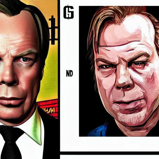 Prompt: Michael McKean aka Chuck McGill from Better Call Saul as a GTA character portrait, Grand Theft Auto, GTA cover art