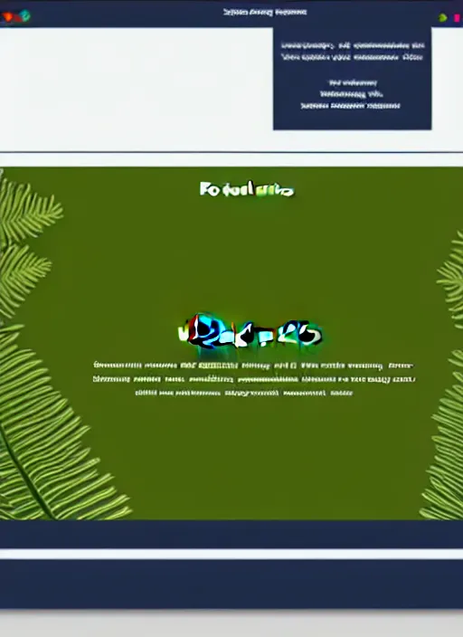 Image similar to website about sociology and statistics with ferns background in anime and windows 9 5 style