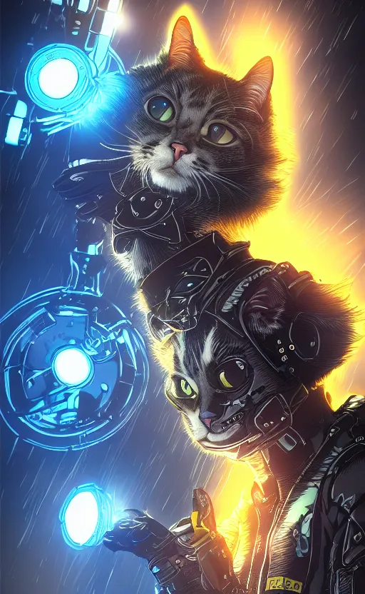 Prompt: portrait of a cat in a battlesuit in the style of masamune shirow 4 k, intricate, highly detailed, cinematic lighting