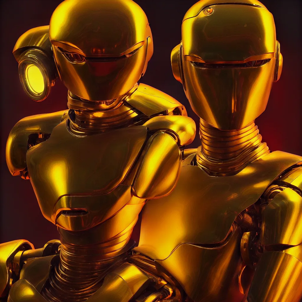 Image similar to cinematic bust portrait of psychedelic god robot from left, head and chest only, robotic improvements, part of Moebius, part of maxfield parrish, part of Thomas Ehretsmann,, oil on canvas, masterpiece, trending on artstation, cinematic composition, dramatic pose, beautiful lighting, sharp, details, hyper-detailed, volumetric lighting 4K