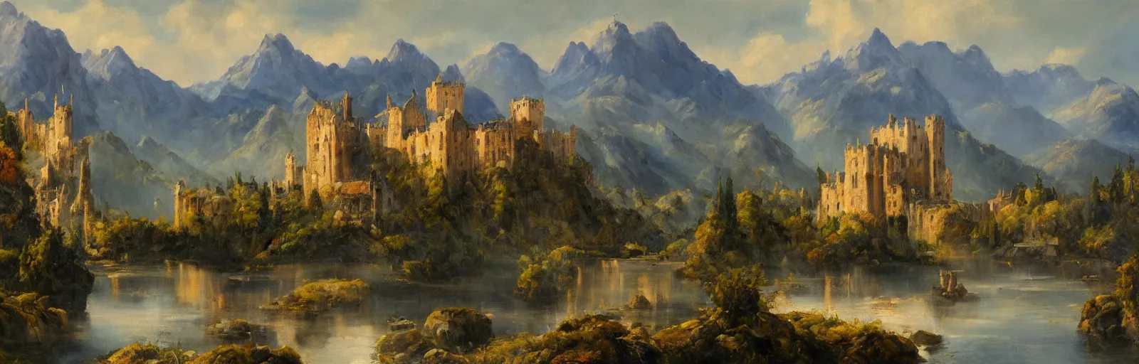 Fantasy castle. My oil painting on canvas : r/castles