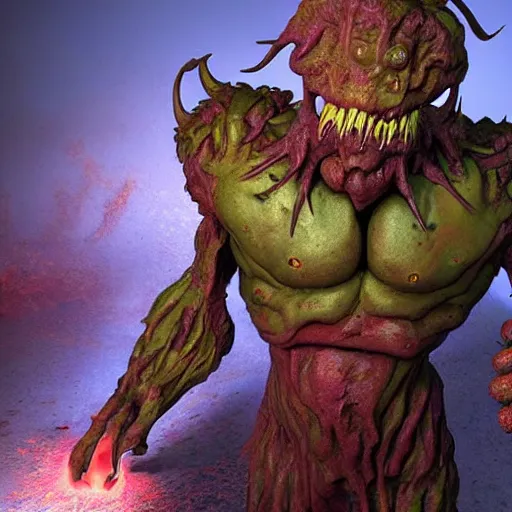 Prompt: A Doom Cacodemon hyper realistic uncanny valley