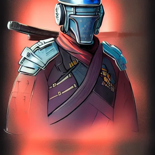 Prompt: samurai star lord, concept art