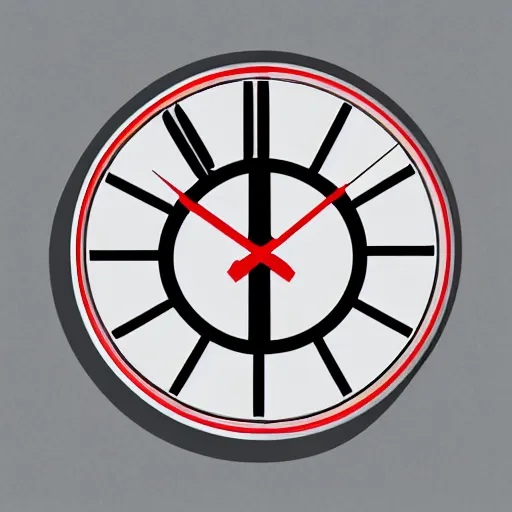 Prompt: A clock face showing 4:30 would have the two hands pointing at the 4 and the 6 on the face