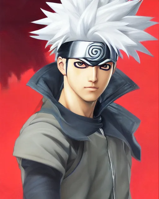 Naruto Kakashi sensei (black) - @brentthecreator gallery - Digital Art,  People & Figures, Animation, Anime, & Comics, Anime - ArtPal