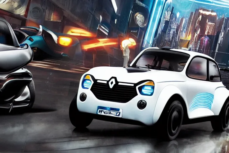 Image similar to Renault 4 car in the Movie TRON (2010) Hatsune Miku VS batman movie poster giant big detail white cliff edge megastructure cargo favela the wall fortre epic Renault 4 cars in the Movie TRON (2010)Renault 4 car in the Movie TRON (2010) Hatsune Miku VS batman movie poster giant big detail white cliff edge megastructure cargo favela the wall fortre epic Renault 4 cars in the Movie TRON (2010)