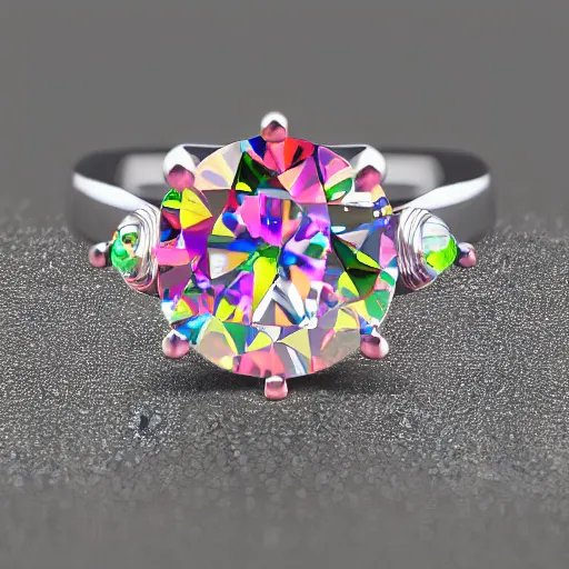 Image similar to multi color diamonds realistic 4 k