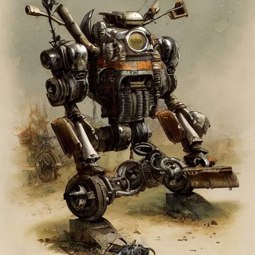 Image similar to Jean-Baptiste Monge, Jean-Baptiste Monge, Jean-Baptiste Monge, Jean-Baptiste Monge, Jean-Baptiste Monge, Jean-Baptiste Monge artwork of a cluttered robot junkyard