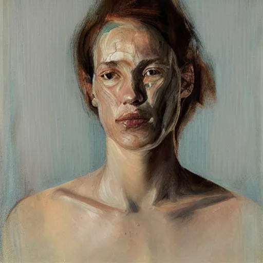 Prompt: portrait of a woman inspired by jenny saville
