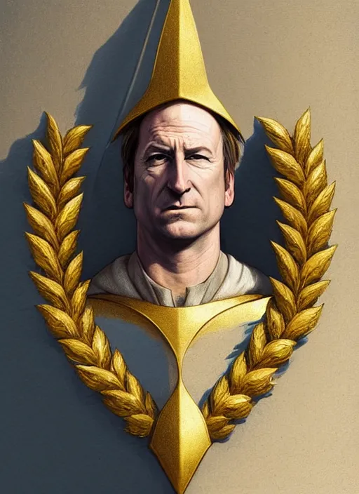 Prompt: symmetry!! portrait of bob odenkirk in cement, with a gold laurel wreath on head, dramatic rendering, fantasy, medieval wear, intricate, elegant, highly detailed, digital painting, artstation, concept art, smooth, sharp focus, illustration, art by artgerm and greg rutkowski