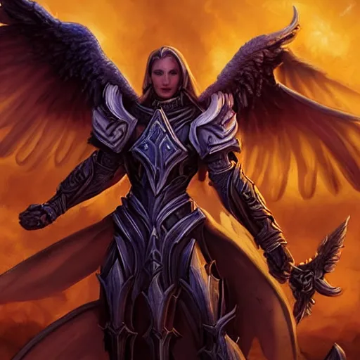 Image similar to archangel auriel from diablo