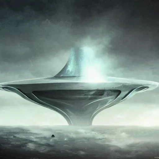 Image similar to an ominous alien spaceship concept art, smooth, sharp focus,