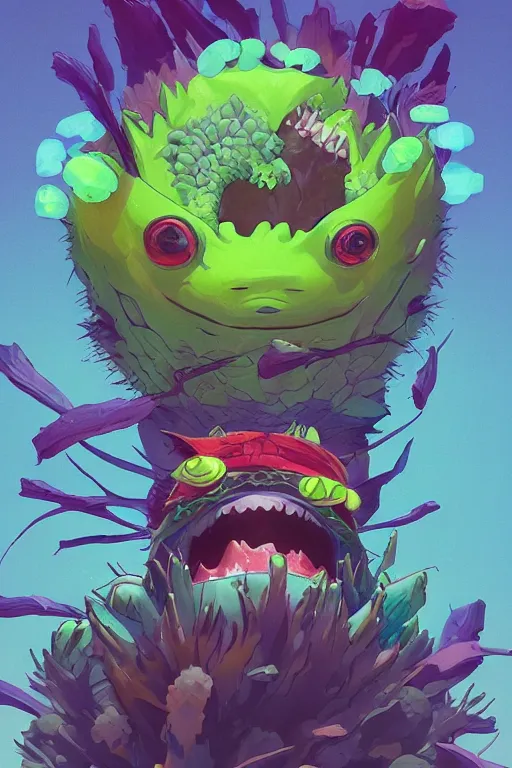 Image similar to 3 d render creature animal sushi cristal very big eye roots cactus elemental flush of force nature micro world fluo fishscale, comics gta 5 cover, official fanart behance hd artstation by jesper ejsing, by rhads, makoto shinkai and lois van baarle, ilya kuvshinov, ossdraws