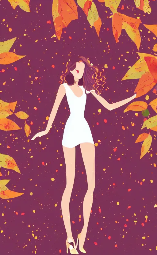 Prompt: detailed and proportionally accurate illustration, women full body, fashion clothing, autumn, transparent