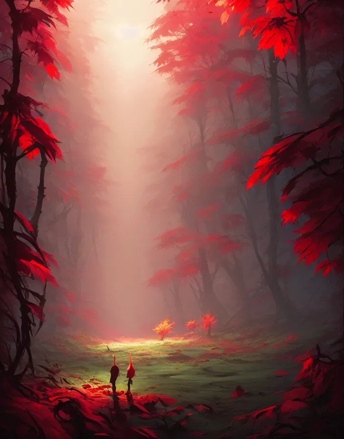 Image similar to Dark forest large strawberries, behance hd by Jesper Ejsing, by RHADS, Makoto Shinkai and Lois van baarle, ilya kuvshinov, rossdraws global illumination