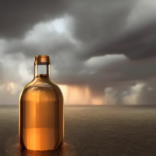 Prompt: lighning and thunder clouds in a bottle, high resolution, 8k, octane render