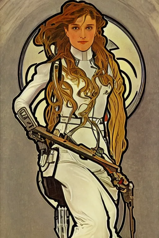 Image similar to storm trooper by alphonse mucha