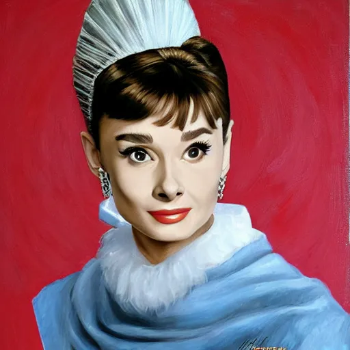 Image similar to audrey hepburn art by giovanni battista moroni