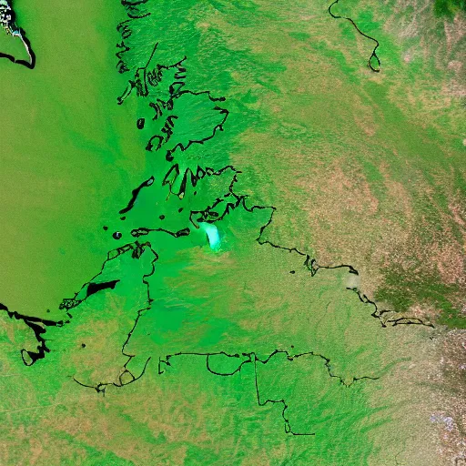 Image similar to satellite image of intense draught in the u. k., 8 k