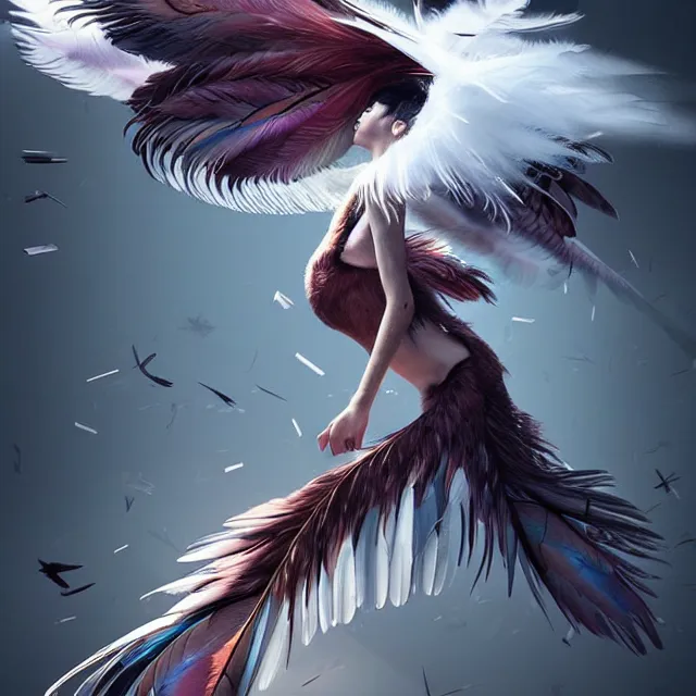 Prompt: epic professional digital art of ‘feathers hit the ground before the weight can leave the air’, best on artstation, cgsociety, wlop, Behance, pixiv, astonishing, impressive, outstanding, epic, cinematic, stunning, gorgeous, much detail, much wow, masterpiece.