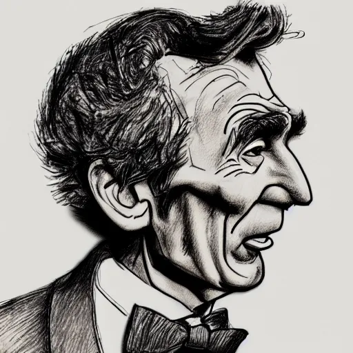 Image similar to a realistic yet scraggly portrait sketch of the side profile of a stern and sophisticated bill nye, trending on artstation, intricate details, in the style of frank auerbach, in the style of sergio aragones, in the style of martin ansin, in the style of david aja, in the style of mattias adolfsson