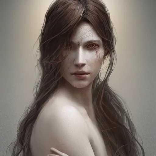 Image similar to a white and a brown woman merging together over time by greg rutkowski, hyperrealist, cinema 4 d, sicodelica, rendering unreal engine 5 digital art