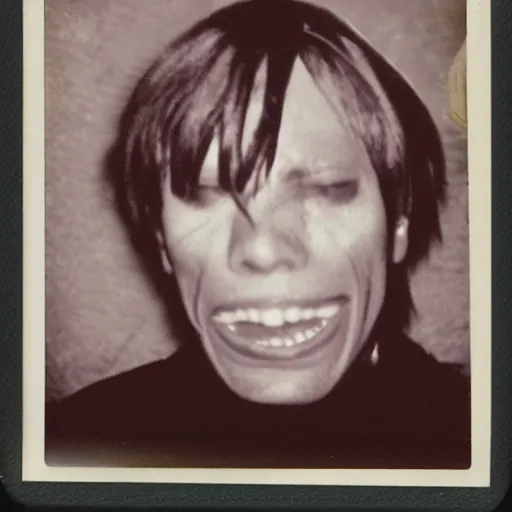 Prompt: poloroid photo of demon