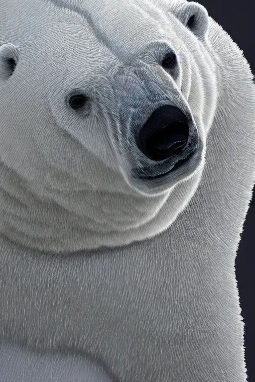 Image similar to portrait of a armored polar bear. hyper realistic, digital art, intricate, high detail.