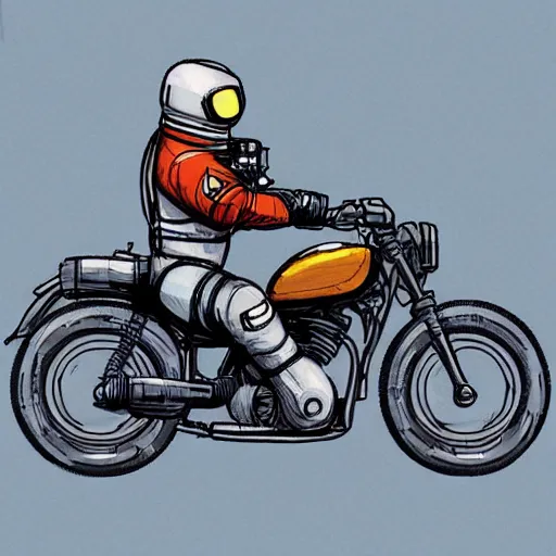 Image similar to astronaut riding a motorcycle, digital art, trending on artstation, high quality