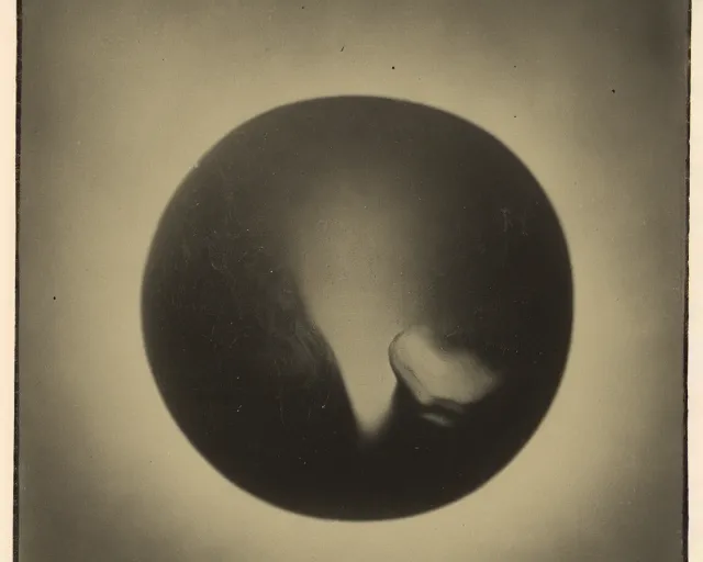 Prompt: a black and white photo of a person in a ball, a marble sculpture by Dora Maar, featured on flickr, new objectivity, tintype photograph, ambrotype, calotype