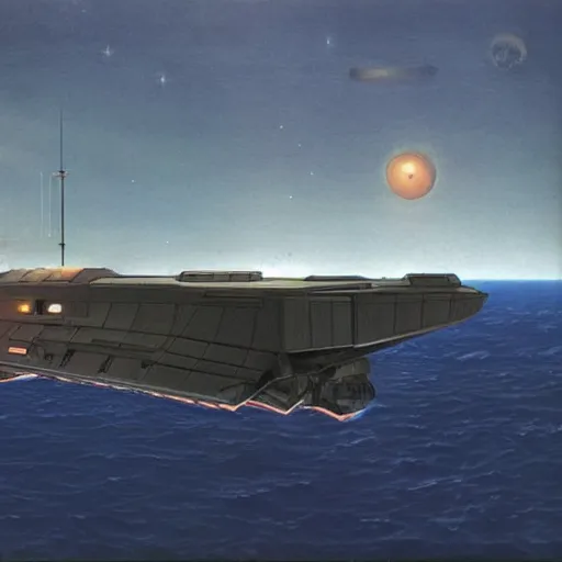 Image similar to scout spaceship with 100-ton hull used for exploration survey and courier duties, tony roberts, jim burns, don davis, terran trade authority