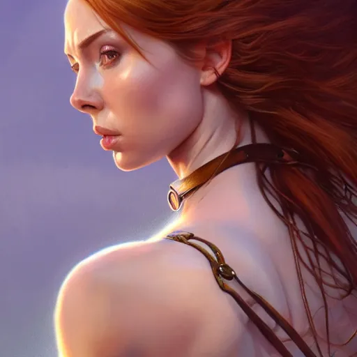 Prompt: ultra realistic illustration, karen gillan as lara croft, intricate, elegant, highly detailed, digital painting, artstation, concept art, smooth, sharp focus, illustration, art by artgerm and greg rutkowski and alphonse mucha