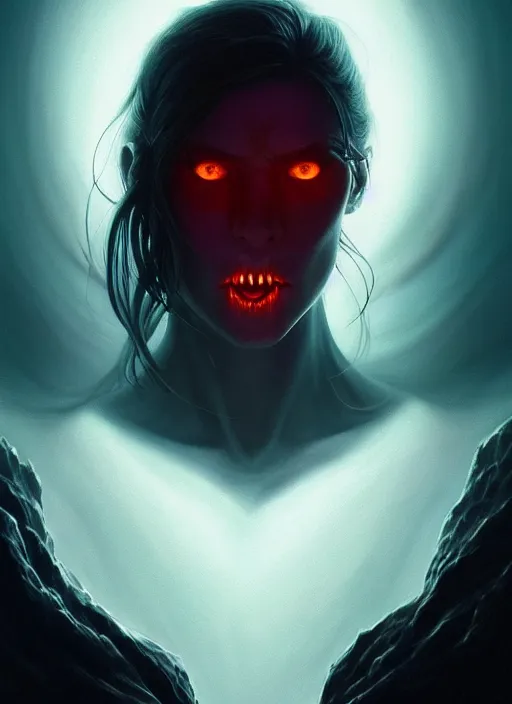 full face epic portrait, vampire with glowing eyes,, Stable Diffusion