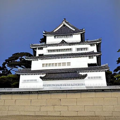 Image similar to himeji castle, japanese white castle on a bright day by bardley noah