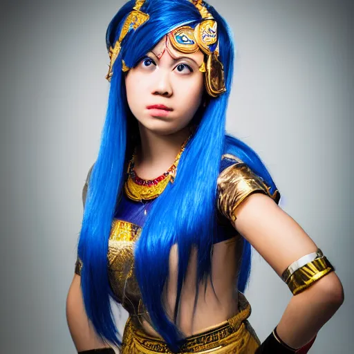 Image similar to young woman as ramayana, cosplay, studio lighting