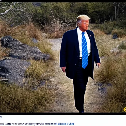 Prompt: national geographic professional photo of donald trump in the wild, award winning