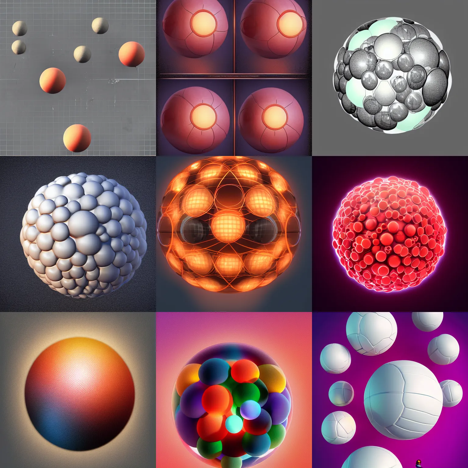 Prompt: character drawing pictures ball with ball abstract game, 8k, volumetric lighting, artstation