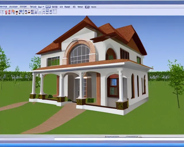 Image similar to 3 d home arcitecture design software, old software, windows 3. 1 software