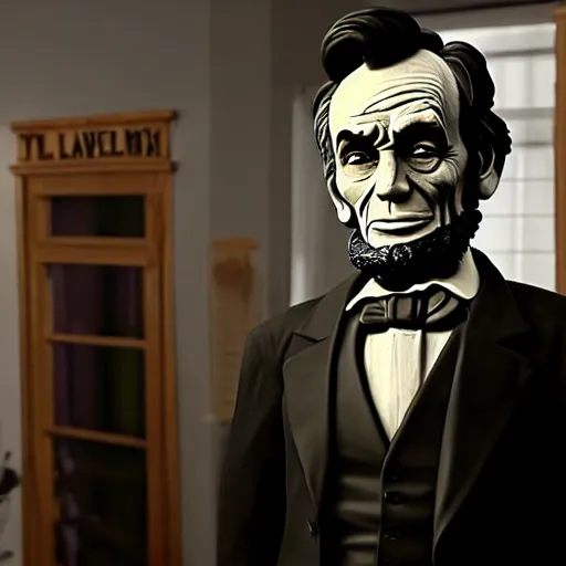Prompt: The It's Always Sunny in Philadelphia episode where the gang meets Abe Lincoln, photo realistic, studio lighting