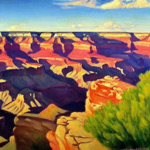 Image similar to Grand Canyon scene by Hopper. FROG! FROG! FROG! FROG!