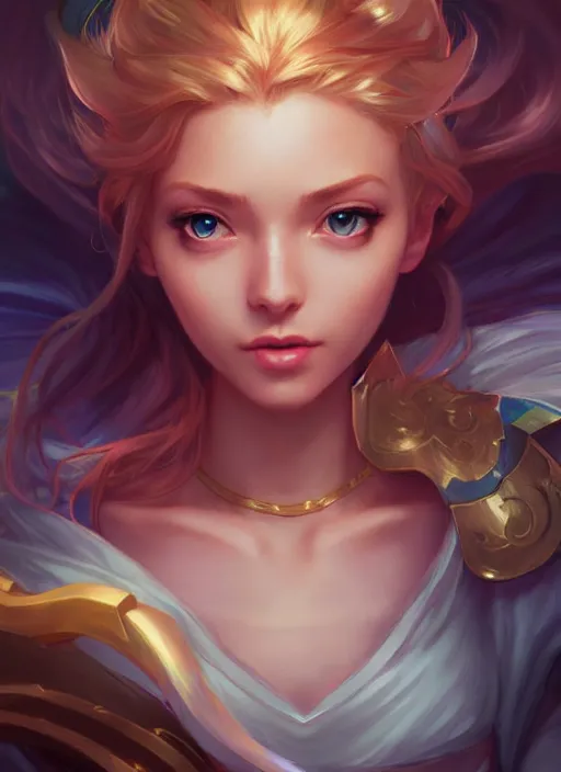 Prompt: beautiful lux fortune from league of legends, half body shot, path traced, realistic, highly detailed, high quality, digital painting, hd, alena aenami, lilia alvarado, shinji aramaki, karol bak, alphonse mucha, tom bagshaw